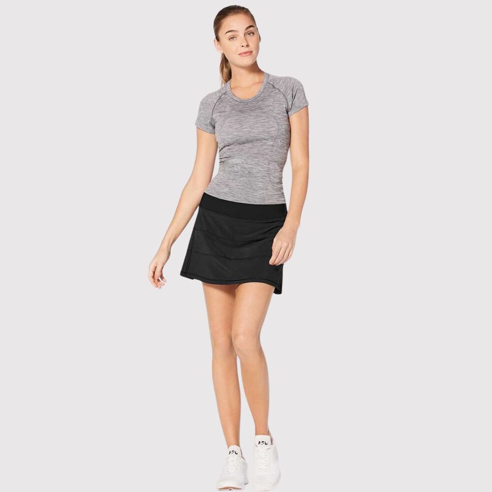Lululemon Womens Skort Black Pace Rival Mid Rise Swift Mini Skirt Stretch Size 8